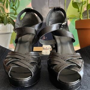 Stuart Weitzman Black Platform Sandals